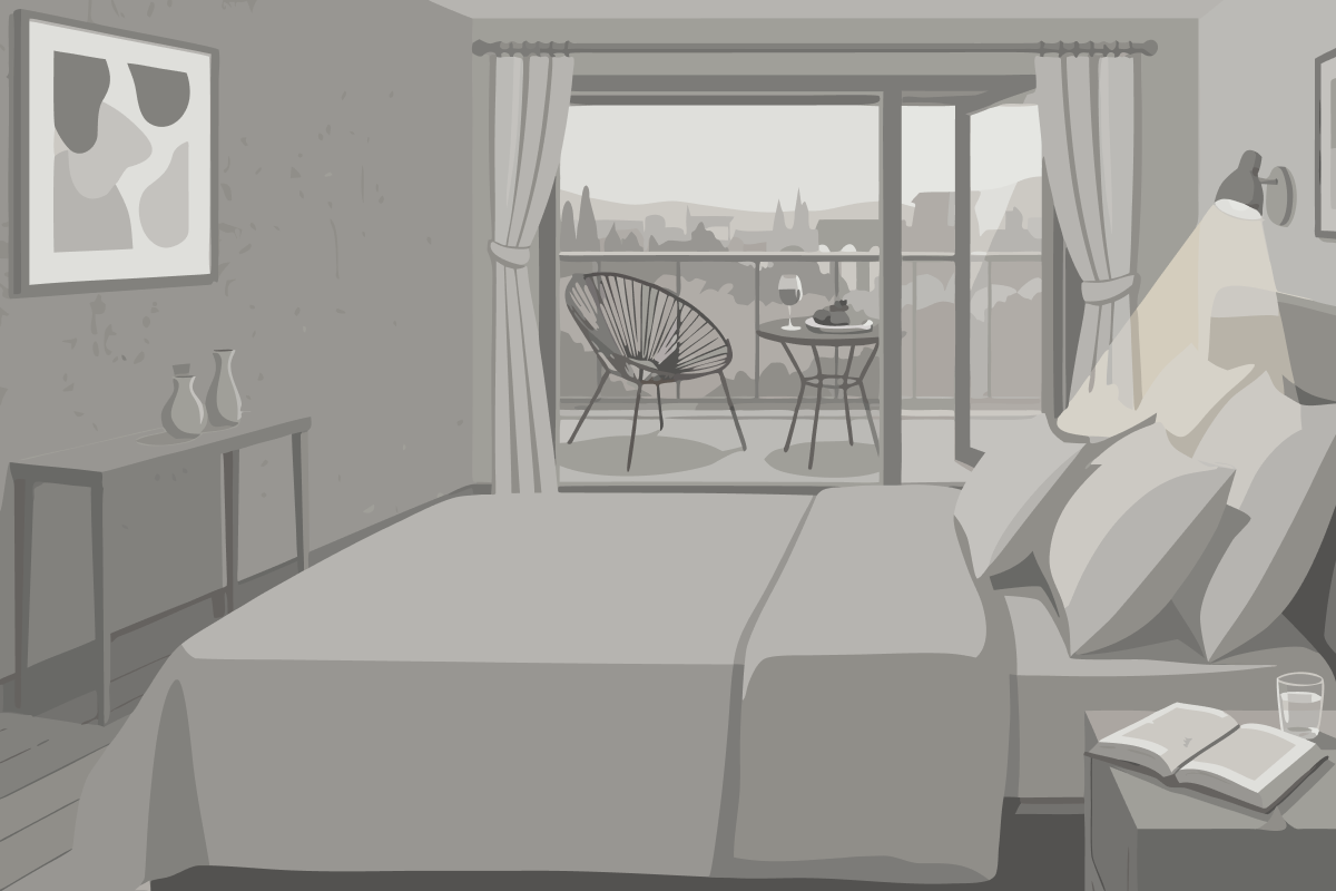 Familiekamer met Uitzicht op de Bergen
